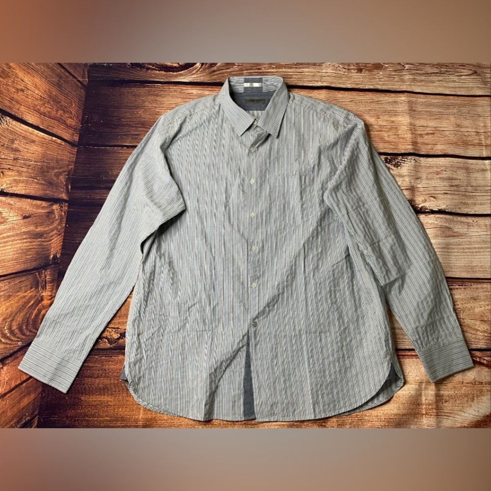 Jerry Kaye Shirt Mens Size (XX L) Blue Plaid Long Sleeve Button Up Flannel Italy